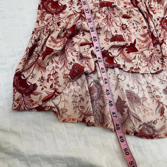 Knox Rose Dress XL Floral Midi Dress V-Neck Button Front Flutter Sleeve - Picture 8 of 9
